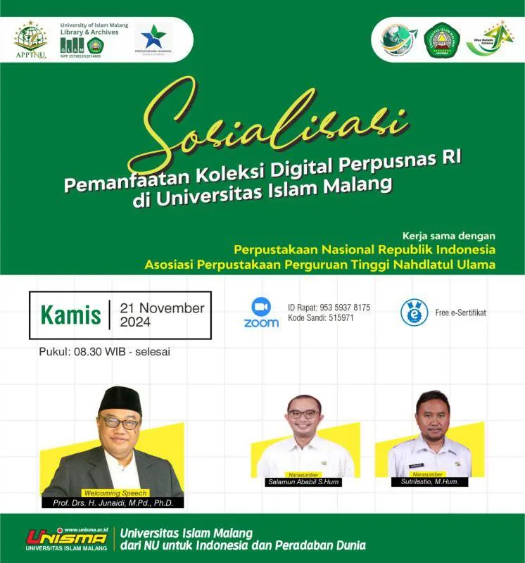 Sosialisasi Pemanfaatan Koleksi Digital Perpusnas RI di Universitas Islam Malang