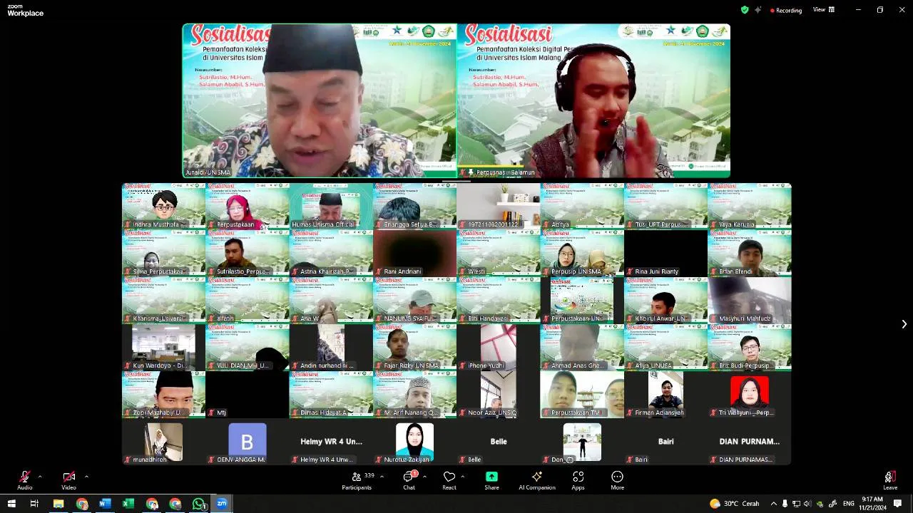Sosialisasi Pemanfaatan Koleksi E-Resources Perpustakaan Nasional Republik Indonesia di Universitas Islam Malang